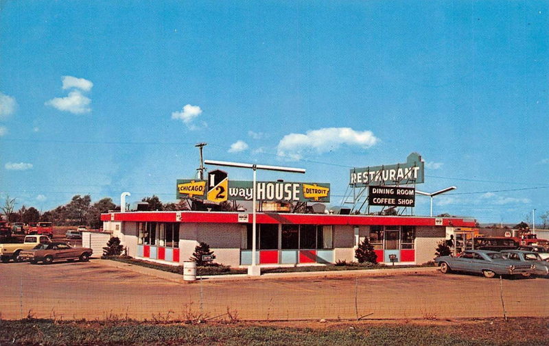 Winterburns 1/2 Way House (Halfway House Restaurant) - Vintage Postcard (newer photo)